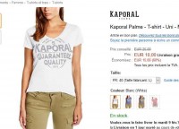 Bon prix tee shirt kaporal femmes à moins de 9 euros