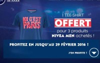 Un tee shirt PSG offert pour l’achat de 3 produits nivea men