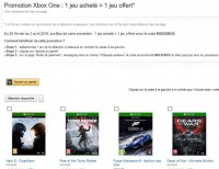 Offres jeux videos XBOX ONE : 2 jeux pour le prix d’un