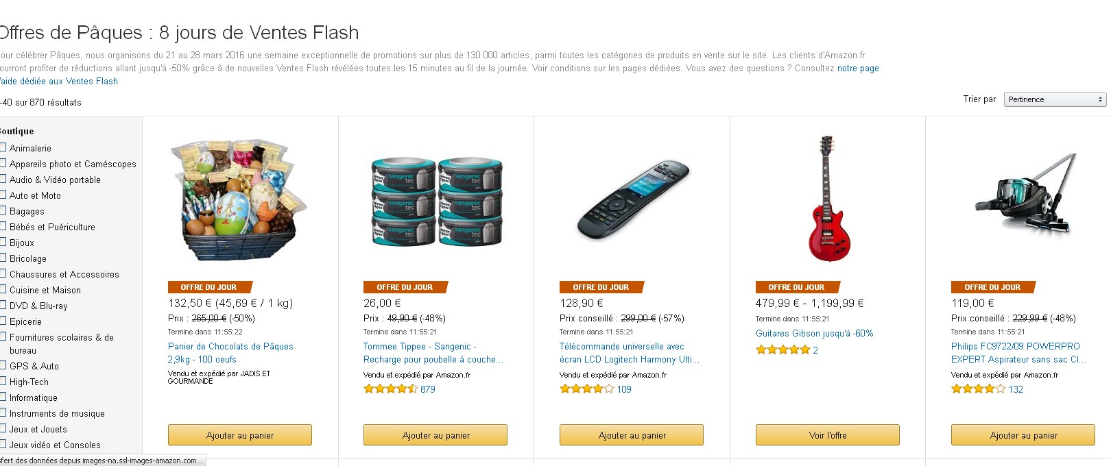 ventes flash amazon