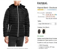 Mode Hommes : Doudoune hommes kaporal benti à moins de 25 euros