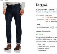 Jeans Hommes Kaporal à moins de 27 euros