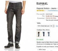 Bonne affaire pour un jeans Kaporal pour hommes entre 16 et 24€