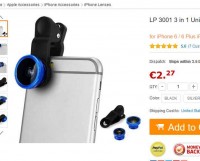 Pas cher: 2.2 euros le kit 3 lentilles pour prendre des photos originales avec son smartphone