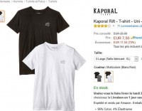 Lot de deux tee shirt kaporal à partir de 7.5 euros