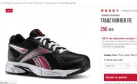 Bonne affaire chaussures running femmes Reebok Transrunner à 18.75 euros (+4.95 euros de fdp) …