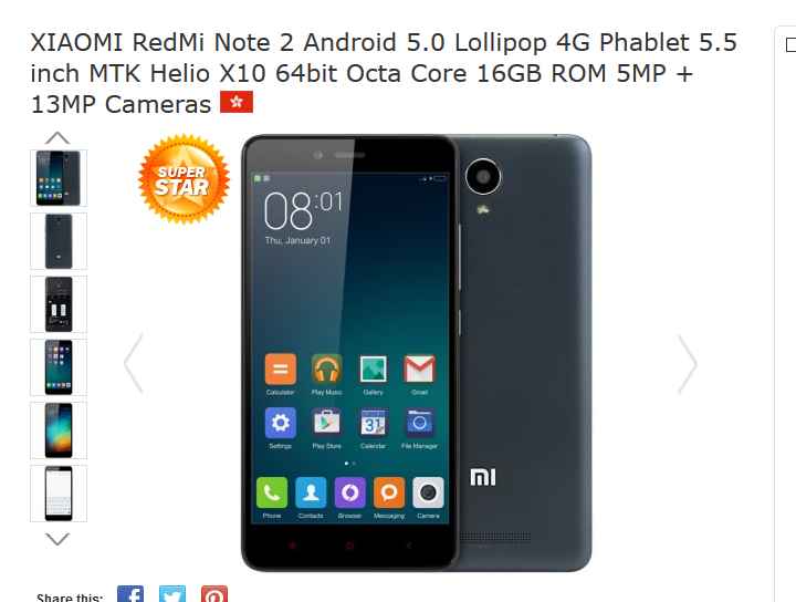 xiaomi redmi note 2