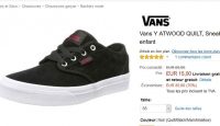 Chaussures enfants pas chères : 15 euros les vans en cuir