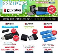 Bonne affaire clé usb3 kingston : 9 euros la 32go , 16 la 64go , 28 la 128go