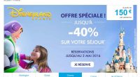 Offre disneyland Paris: jusqu’à 40% de réduction + séjour enfants gratuits