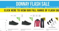 Vetements , chaussures de la marque Donnay à prix cassés ( polos à 3.6 euros ..)