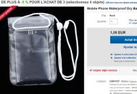 Pas cher , l’étui étanche pour smartphone à 1.08 euros port inclus