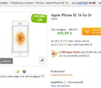 Bon plan Apple Iphone SE à 459 euros et avec entre 23 et plus de 100 euros en bons d’achats