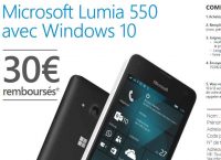Bon plan smartphone: offre 30 euros de remboursés sur le NOKIA LUMIA 550 qui revient à moins de 70 euros