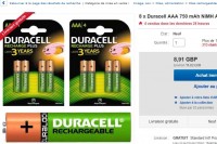 Piles rechargeables pas chères: 11.02 les 8 duracell AA ou AAA