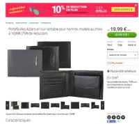 Portefeuille cuir azzaro pour hommes à 20 euros port inclus (le 24/04)