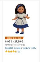 Offre jouets : vente flash Poupées Corolle jusqu’à 50% de remise