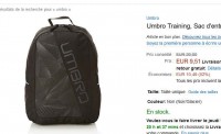 Sac à dos Umbro avec trousse pas cher à moins de 10 euros