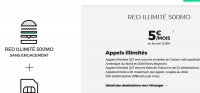Forfait mobile SFR RED illimité + 500mo d’internet à 5 euros par mois à vie