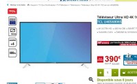 Bon plan tv: Smart tv 4k 40 pouces tcl à 390 euros + 50 euros en bons d’achats (660 chez darty)