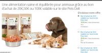 Bons d’achats à moitié prix pour acheter de la nourriture pour chats et chiens chez petsdeli