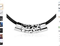 Collier en cuir avec pendentif en argent à 8€ (exclu)