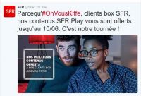 Box sfr : des dizaines de chaines de tv gratuites jusqu’au 10 juin