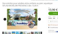 SplashWorld Provence : réduction sur les billets de ce parc d’attractions aquatiques