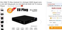 Tv box android MINI M8S quad core 2go de ram à 32.5 euros port inclus