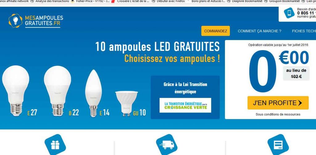 MEGA AFFAIRE! 5 ampoules LED GRATUITES / 25 pour 2€ ! A ne pas rater