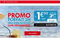 Forfait mobile pas cher! 1.99 2h sms mms ilimités ou 7.99€ avec 3go d’internet en plus