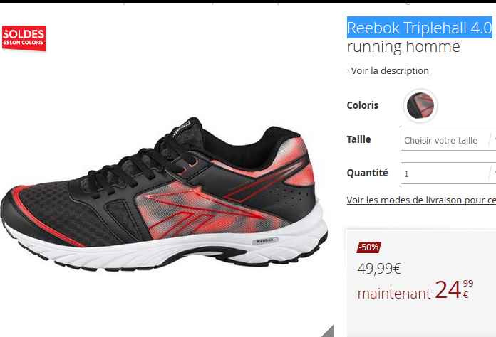 chaussures reebok