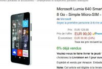 Smartphone NOKIA LUMIA 640 qui revient à 69€ (15/06)