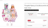 Soldes jouets : Poupée nancy à la decouverte du monde à moins de 13€ (entre 30 et 50 ailleurs)