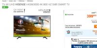 Bonne affaire Tv 43 pouces 4K connectée à 399€