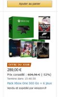 Bon plan console xbox one + 6 jeux à 289€