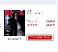 Abonnement magazine Lui à 7€ les 10 numéros (75% de réduction )