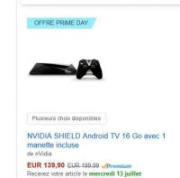 Super prix BOX TV NVIDIA SHIELD à 138€ (200 ailleurs)