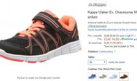 Bon prix chaussures de sport kappa enfants à 14€
