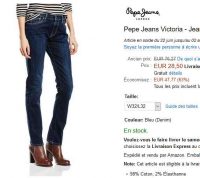 Jeans pepe jeans femmes « victoria » à 25.6€ port inclus