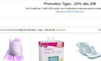 Puériculture: 20% de réduction sur les articles de la marque TIGEX sur amazon
