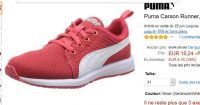Chaussures de running Puma Carson Runner pour enfants à 15€ ( du 28 au 32)
