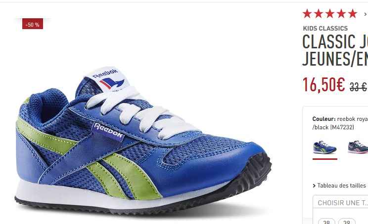 chaussures reebok classic jogger