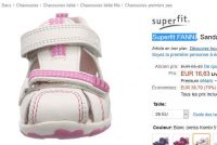 Super affaire : Sandales Cuir enfants SuperFit à 16.6€