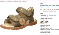 Sandales Cuir Garçons Minibel entre 15 et 26€ …