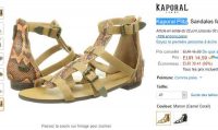 Sandales Kaporal Plitz pour femmes entre 12 et 15€ ( plus de 30€ ailleurs )