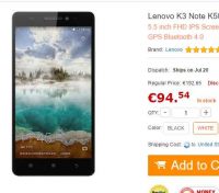 Bon plan smartphone 5.5 pouces octacoeur à moins de 95€ ( le Lenovo K3 – K50)