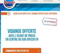 Speedy : vidange offerte pour l’achat de pneus