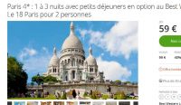 Bon plan séjour Paris : 69€ la nuit avec petits déjeuners en hotel 4 étoiles dans la capitale