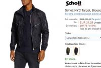Blouson Schott pas cher pour hommes : entre 19 et 26€ (M , L , XL)